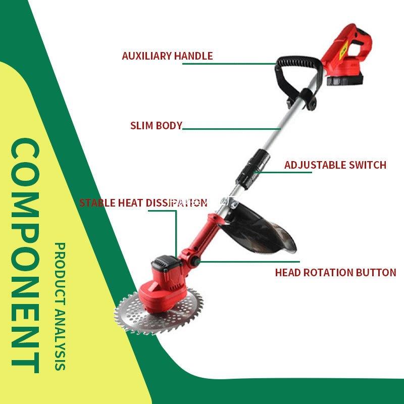 专无机9英寸21v业锂电割草机刷无SLQ绳修剪器除草器花电园切割机