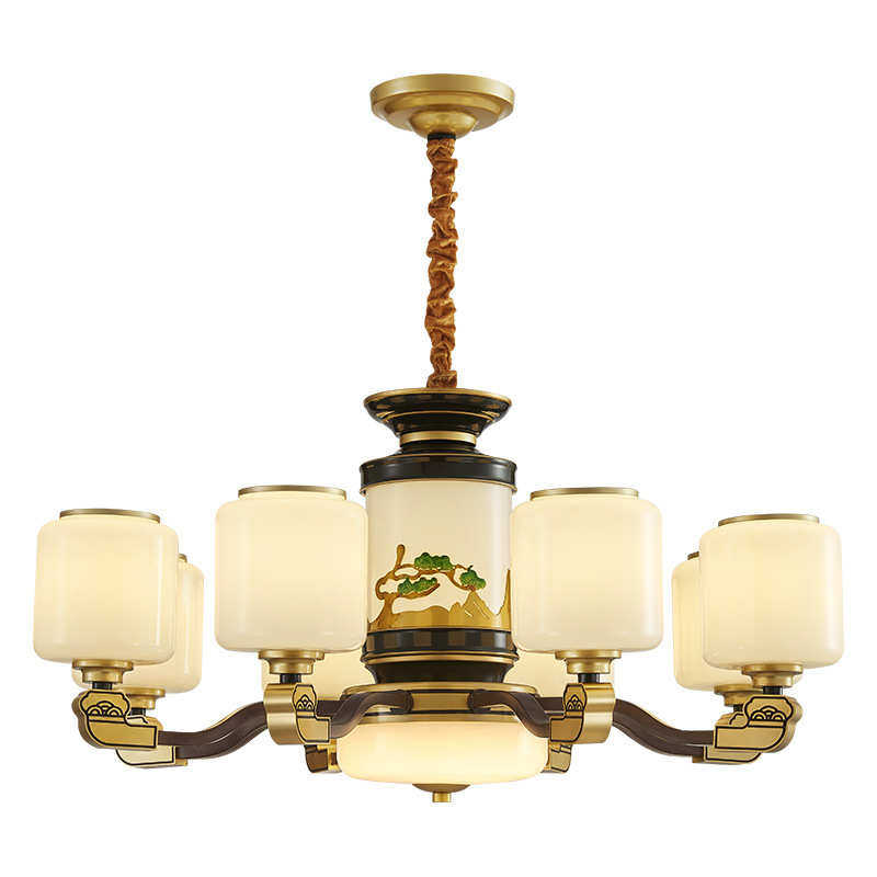 新中式仿古吊灯客厅茶室卧室灯中国风别墅大气宴会厅吊灯2025新款,家装灯饰光源,客厅吊灯,淘宝优惠券,粉丝福利购,淘宝优惠卷