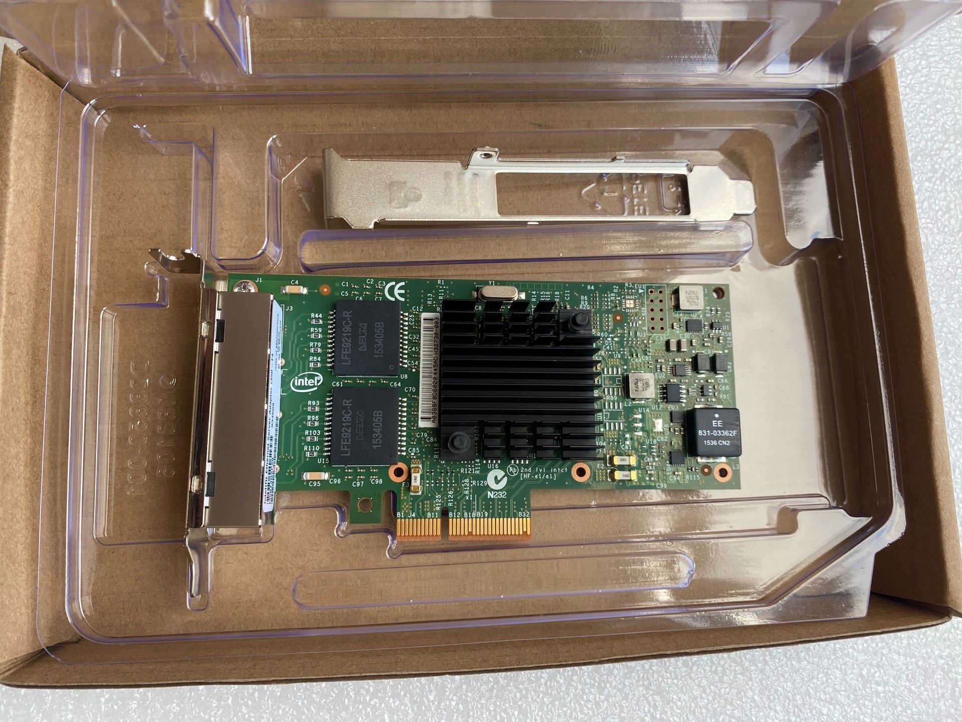 英特尔 原装 Intel 千兆网卡 I350-T4 带蓝标防