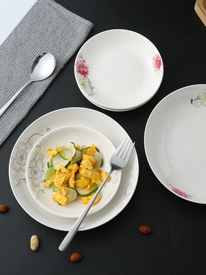 速发现货盘子菜盘家用陶瓷创意套装组合餐具欧式水果餐盘可爱饺子