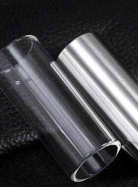 2 Pcs Glass Stainless Steel Guitar Slide Slide Medium