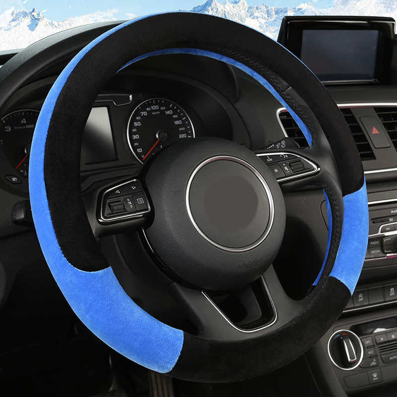 XF692超柔短绒汽车方向盘套冬季保暖把套 档位套 手刹套