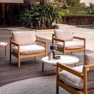 户外AJA柚木沙别发院室庭外露台沙发茶几花园休闲椅子墅木阳台实