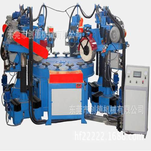 供应六组圆盘自动抛光机不锈钢盖子杯子抛光机设备