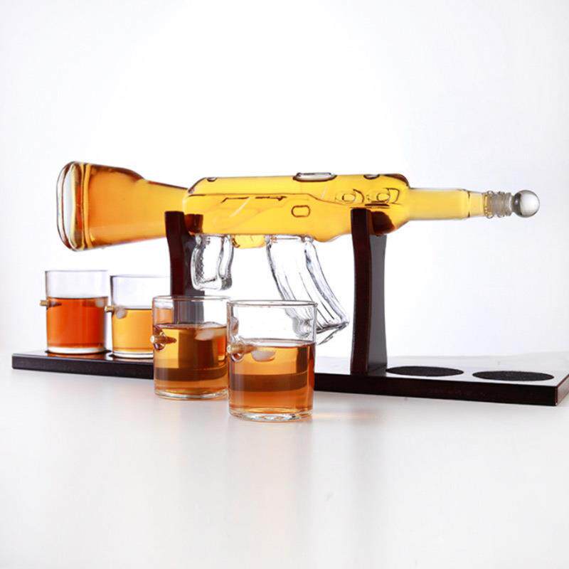 创意高硼硅玻造酒瓶型酒器家用摆件盛酒瓶加璃厚醒玻璃泡YPJ酒瓶