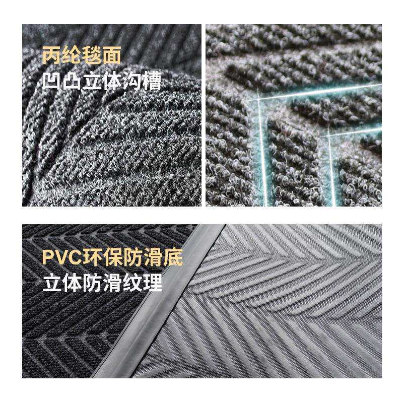 高端商务轮胎纹地垫入户进门垫子pvc地毯加logo吸水防滑门垫