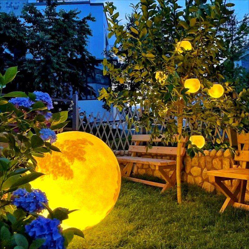 月球灯户外庭院灯太阳能草坪灯防水月亮灯室外花园灯露台落地灯
