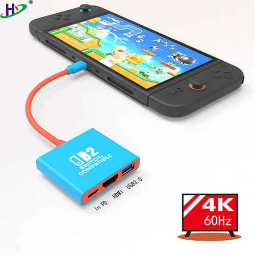 Switch2便携底座 NS Dock NX投屏3in1 4K60HUB