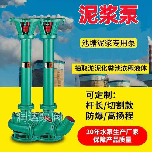 立式泥浆泵化粪池抽粪泵池塘清淤泥浆泵长杆泵养殖长抽粪