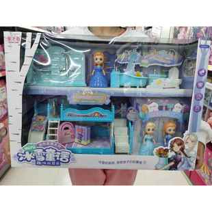 蒙太奇冰雪童话趣味别墅双层床小马车声光房子家具娃娃女孩玩具