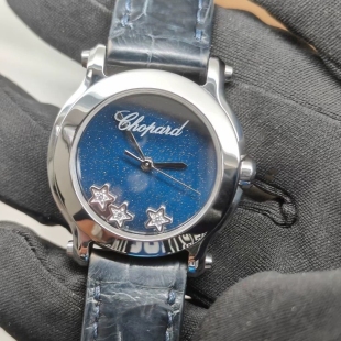 3049石英女表30mm正品 先鉴后发98新萧邦快乐钻278509 二手