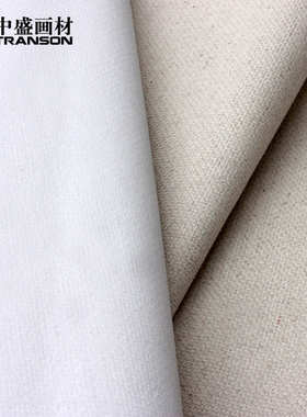T3833双经双纬细中纹涂层亚麻混纺油画布 幅宽220cm170cm240cm