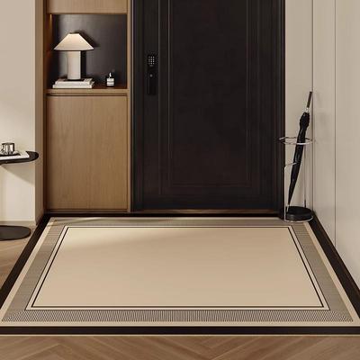 现代简约皮革地垫律动轻奢入户门垫进门防滑脚垫玄关地毯2025新款
