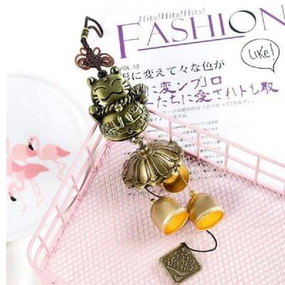 Retro Kirin Mascot Metal Wind Chime Pendant Copper Bell