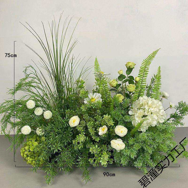 造景花系场景路引仿真花绿植道具装饰婚礼布置假花婚庆地花排