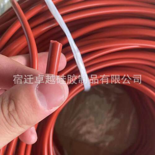 厂家供应铁红色硅胶圆条挤出条圆柱形软胶条4MM橡胶密封条