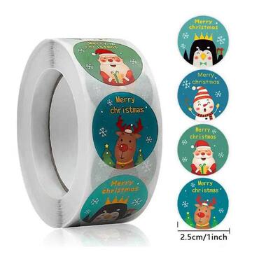 Christmas gift stickers decorative sealing sticker Merry Chr