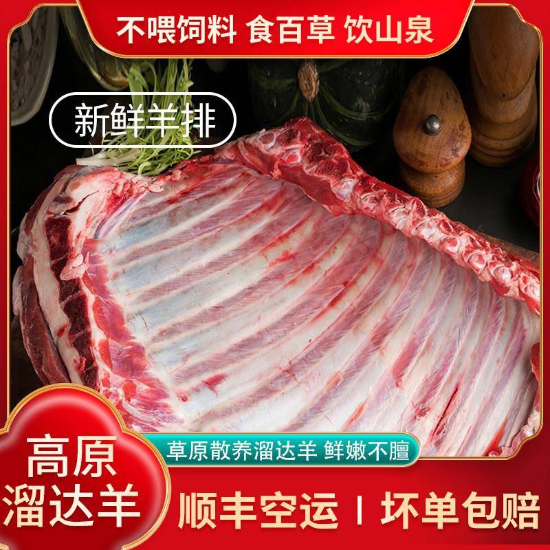【溜达羊】青海羊排 现杀羔羊肉新鲜羊排新鲜羊排新鲜白条羊整祇
