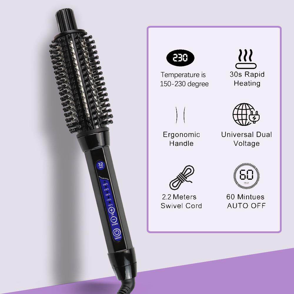 短发内扣卷发器打理神器懒人卷发棒女大卷不伤发电卷梳直发梳防烫