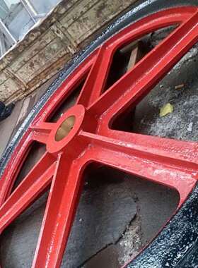 厂家现货铸钢天轮 TXG-1600天轮 矿用铸钢竖井天轮来图