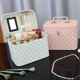 纯色大容量收纳盒品小号网红高级感化妆箱礼品箱 化妆包女便携新款