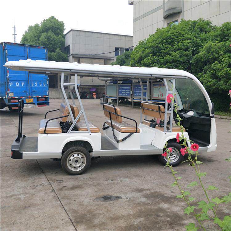 带棚广告宣传高尔夫款式低速微型油电两用四轮代步燃油观光车