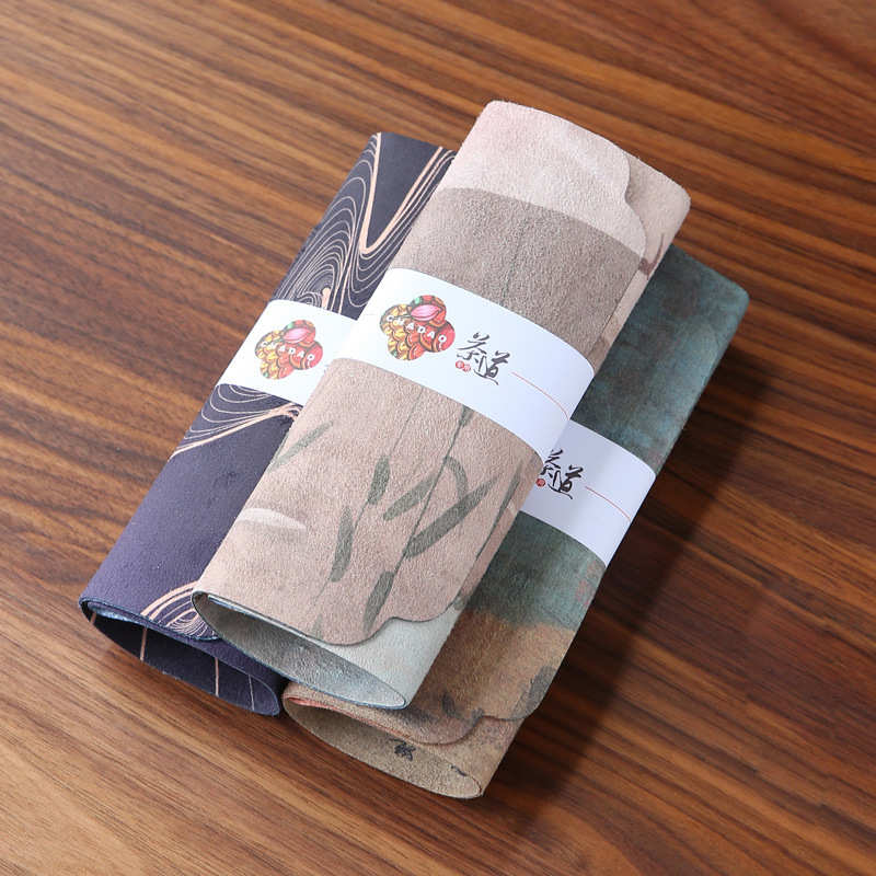 茶室干泡茶席茶道茶巾功夫茶具零配件茶夹棉麻布艺竹制桌旗茶垫