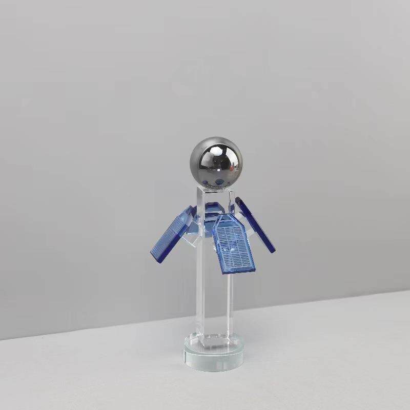 简约现代轻奢样板间桌面书柜酒柜电视柜创意水晶模型飞机装饰摆件