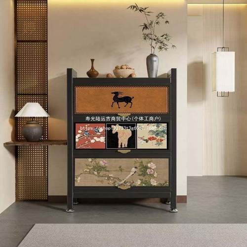 客收柜防尘书架置物架古风地阳台层一LY-84164体厅子落纳靠墙中储