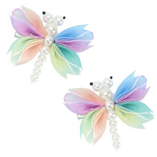 2Pcs Cute Pearl Butterfly Hair Clips For Girls Sweet Kids Ha