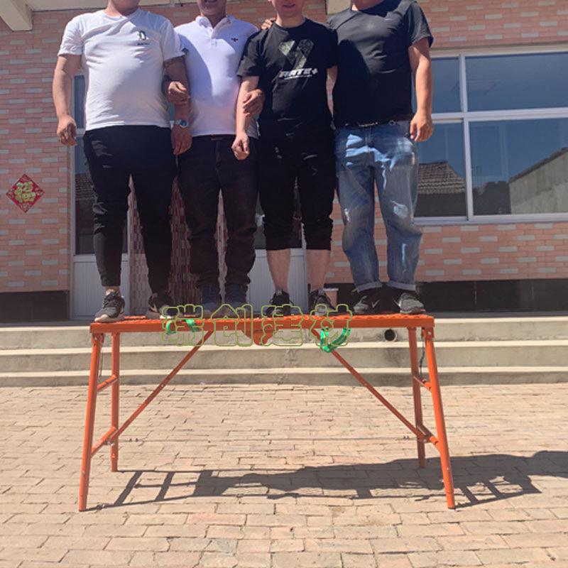 圆管装修马凳加厚折叠便携式移动脚手架施工高凳子可升降平台