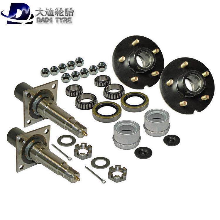 隧700x200车道台车轮全套载重型轮胎实车轴空心轴平板车引车牵挂