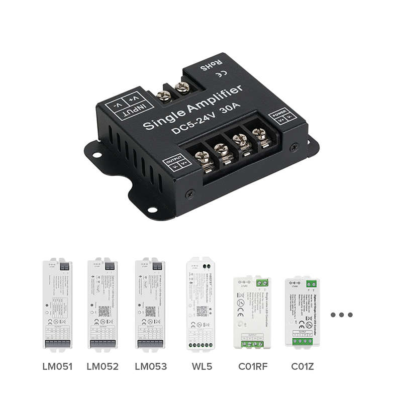 器rgbw24a灯控制器放大器模组带七彩led信号控灯条分中继器大功率