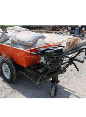 小型推拉短途运输车 工地运料汽油式翻斗车 农用三轮运沙灰斗车