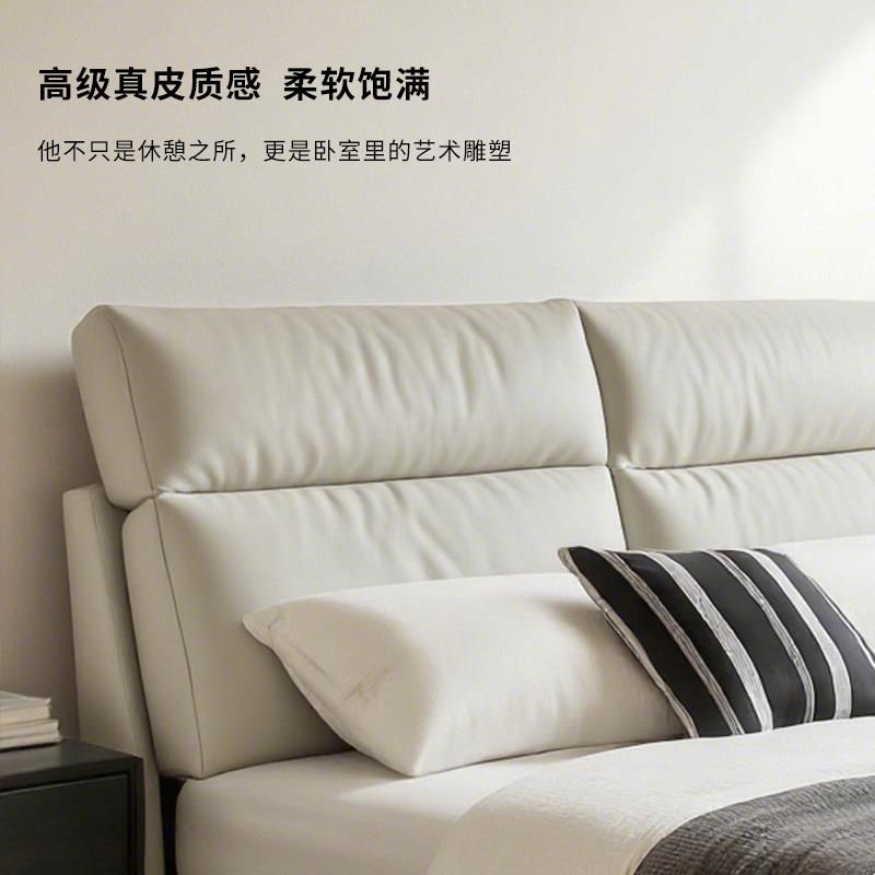 【床头真皮软包】定制自粘靠枕靠垫高级感软靠无床头改造浅灰色