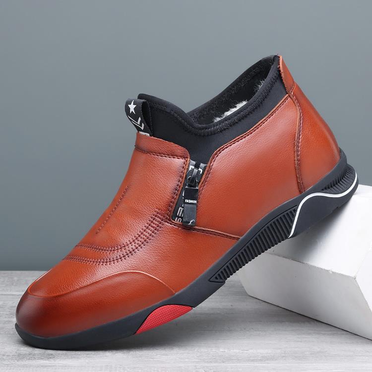 正品冬季男加士棉鞋真鞋皮羊毛加厚运保动休闲男子绒暖英伦高帮棉