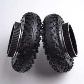 8寸电动滑板同步轮72齿带齿轮轮子动力皮带轮充气轮铝合金200X50