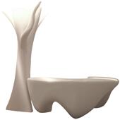 商场玻璃钢前台时尚 异形烤漆前台不规则接待台吧台收银台迎宾台