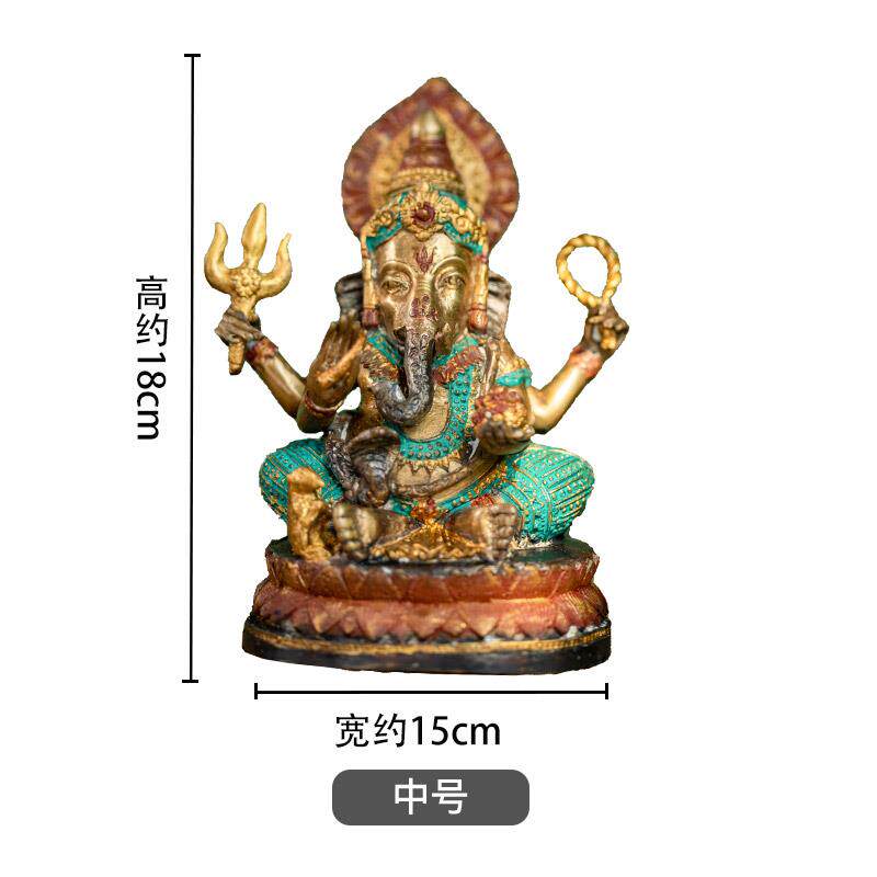 高档象异丽泰国神电视装柜摆件泰式全铜饰南东亚客厅象鼻神禅意工