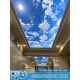 蓝天白云走廊吊顶玻璃过道客厅装 饰亚克力透光板艺术天花灯板造型
