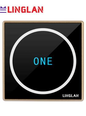 铃兰直供玻86型le触d单家控一开触摸开关68528智能居璃面板控墙壁