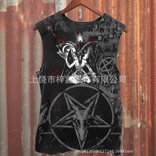 Sleeveless Men's T-Shirt with Christian Bird Print