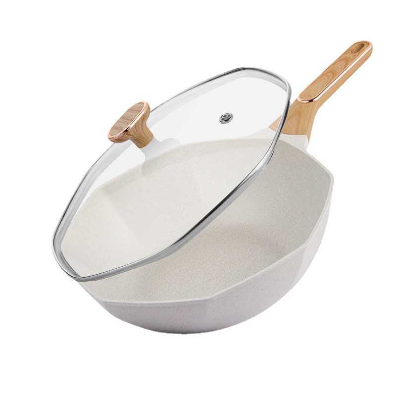 不多功能安东粘平底炒菜锅炒锅锅家用少油烟八角批发不粘锅锅礼品,厨房/烹饪用具,炒锅,淘宝优惠券,粉丝福利购,淘宝优惠卷