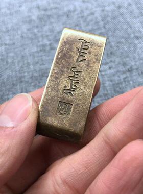 仿古复古做旧纯铜黄铜貔貅皮带扣配饰装饰孔宽4.2厘米