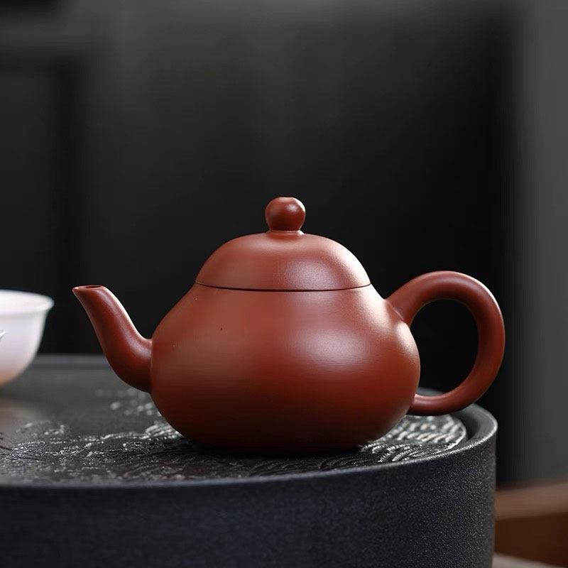 潮州手工紫砂壶朱泥小号单人泡茶壶家用功夫茶具大红袍单壶西施壶