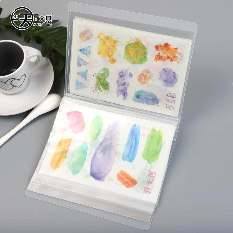 手账系列插页收纳袋 透明40页迷你A6资料册 分类贴纸收纳册文件夹
