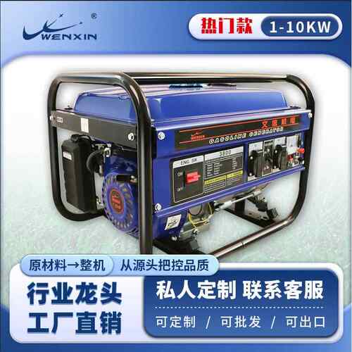 定制1-10kw出口generator小型220v伏110v汽油发电机户外便携3000w