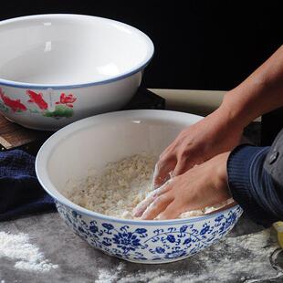 【优级】和面盆陶瓷家用揉面盆带盖大号厨房活面发面手工洗菜盆鱼