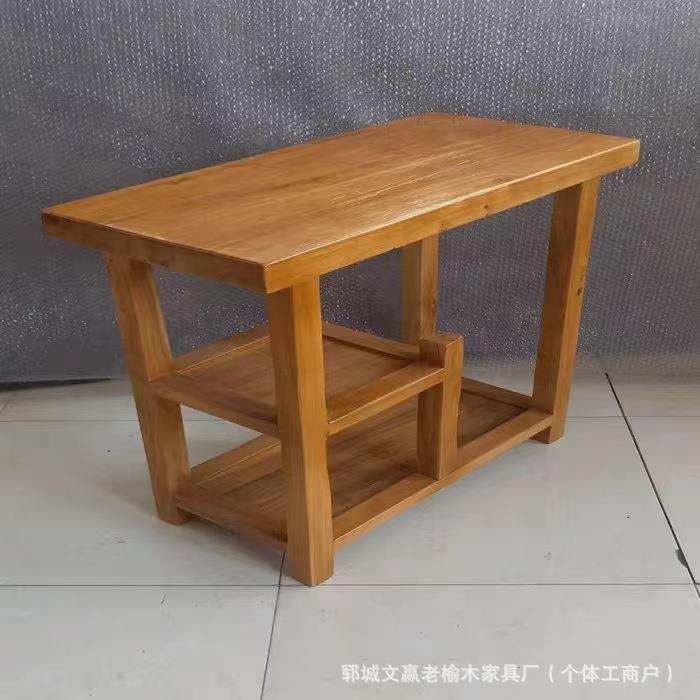 老榆木茶水柜复古办公茶桌餐边柜可移动家用多功能中式茶桌烧水柜