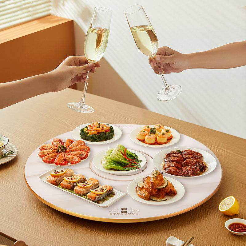 西联智能电磁炉暖菜板多功能旋转火锅保温板家用餐桌加热垫板暖菜